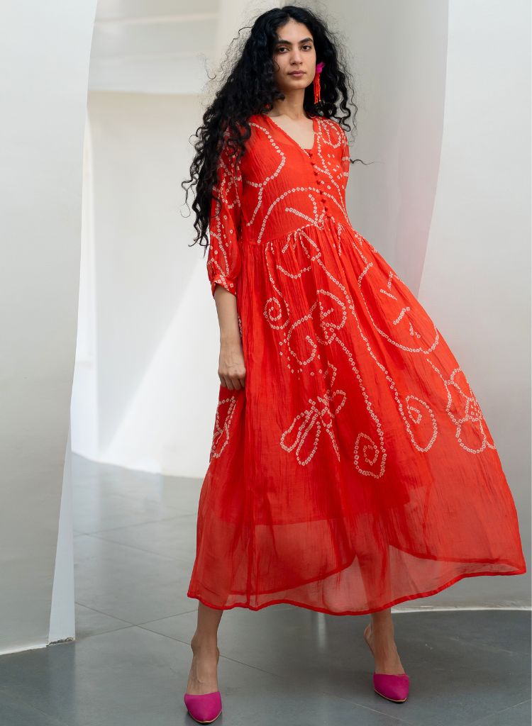 Fiery Orange Dress L / Tomato