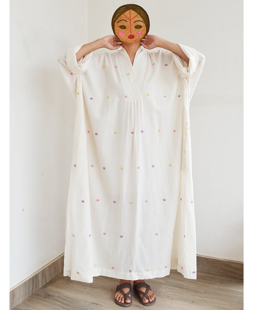 ROUND NECK KAFTAN MOON GARDEN