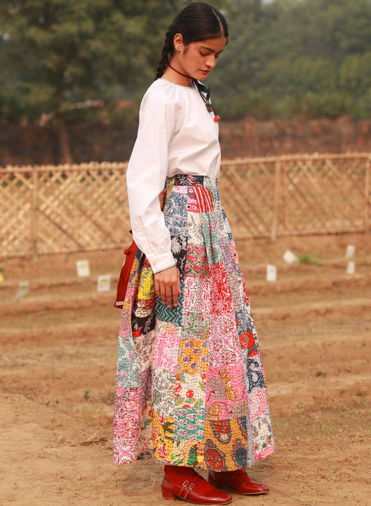 patchwork knit skirt (acka)Buy Boho Patchwork Maxi Skirt