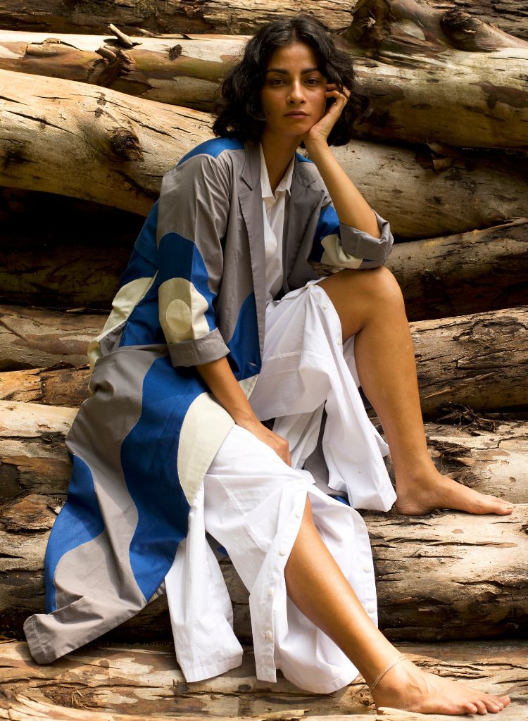 Floral Appliqué Jacket Set – - Main Image