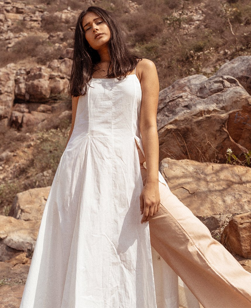 noodle strap dress Noodle Strap Dress L / White