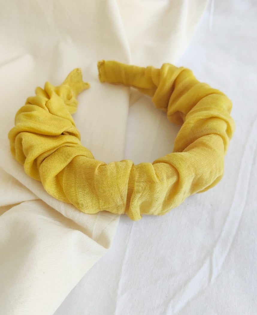 Yellow Scrunchie Hairband