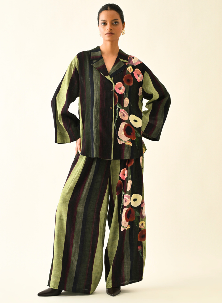 Moss Stripes Jacket Set