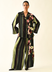 Moss Stripes Jacket Set
