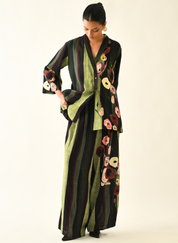Moss Stripes Jacket Set