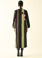 Moss Stripes A-line Dress