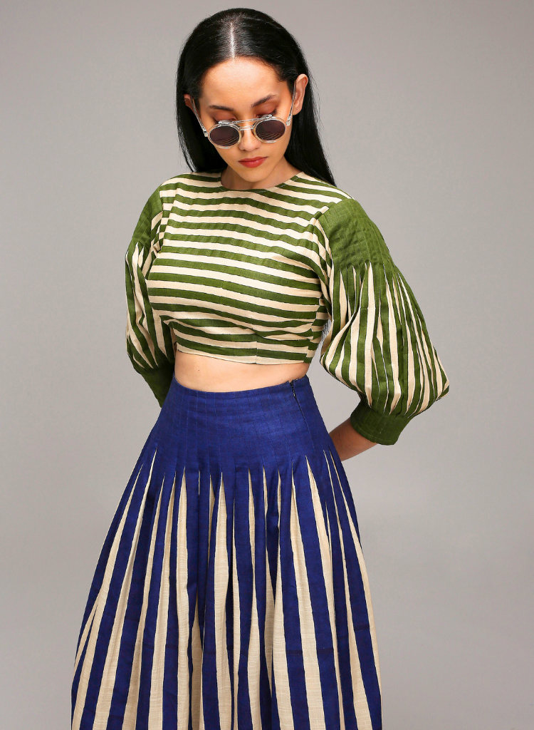 Egg Shell Crop Top Set