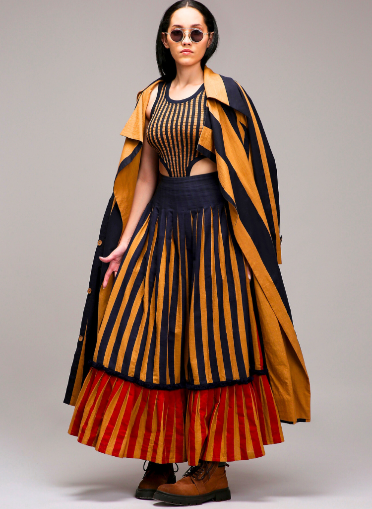 Tan Trench Bodysuit Set