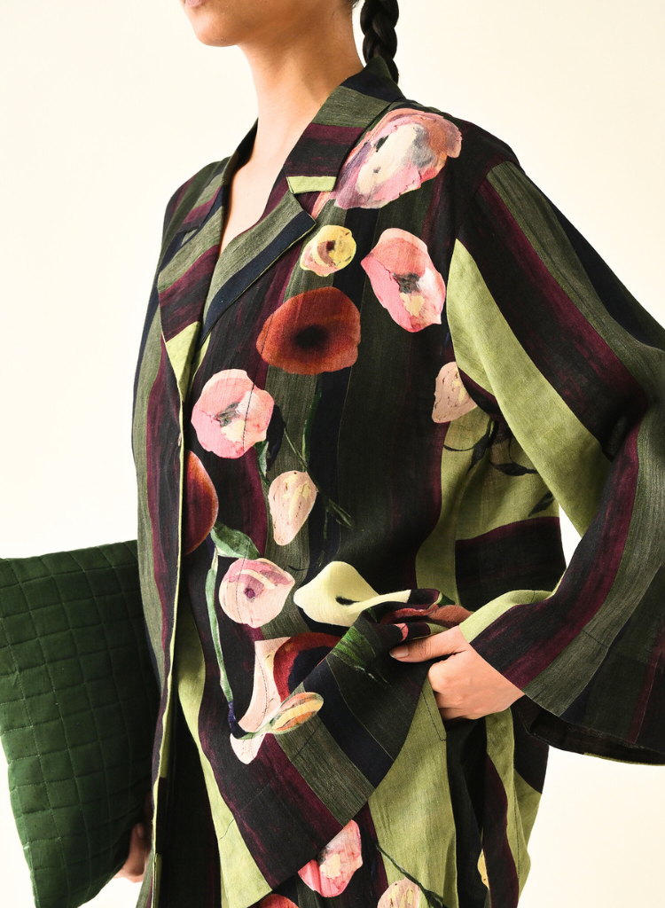 Moss Stripes Jacket Set