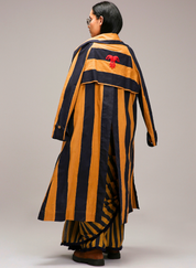 Tan Trench Saree Set