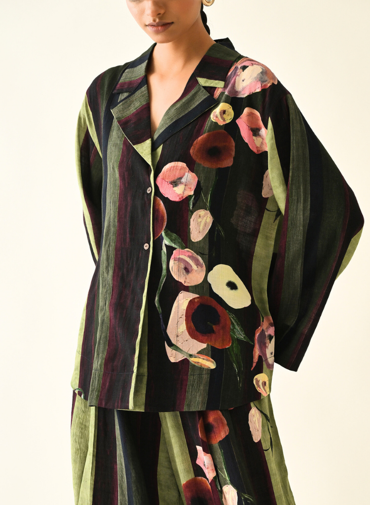 Moss Stripes Jacket Set