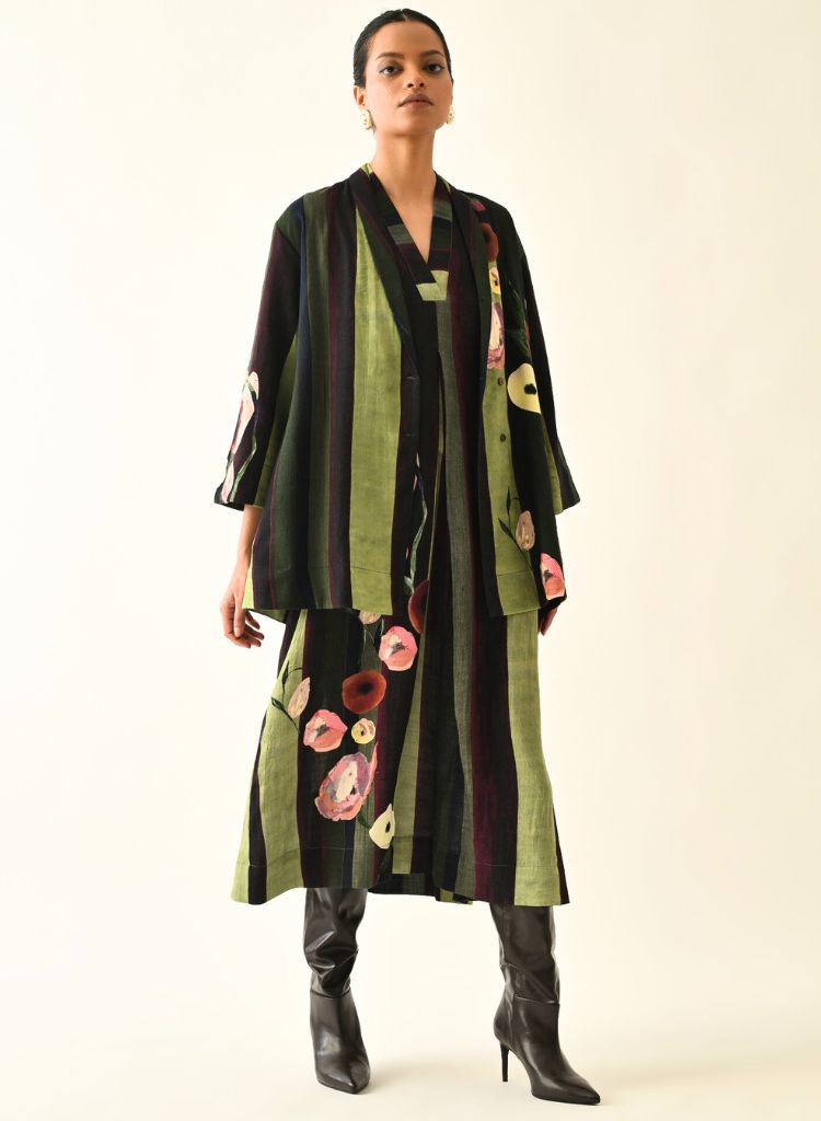 Moss Stripes  A-line Set