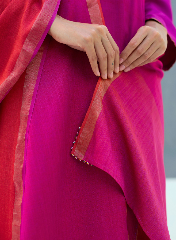 Warda Angrakha Dupatta Set