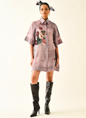 Dusk Pink A-line Short Dress