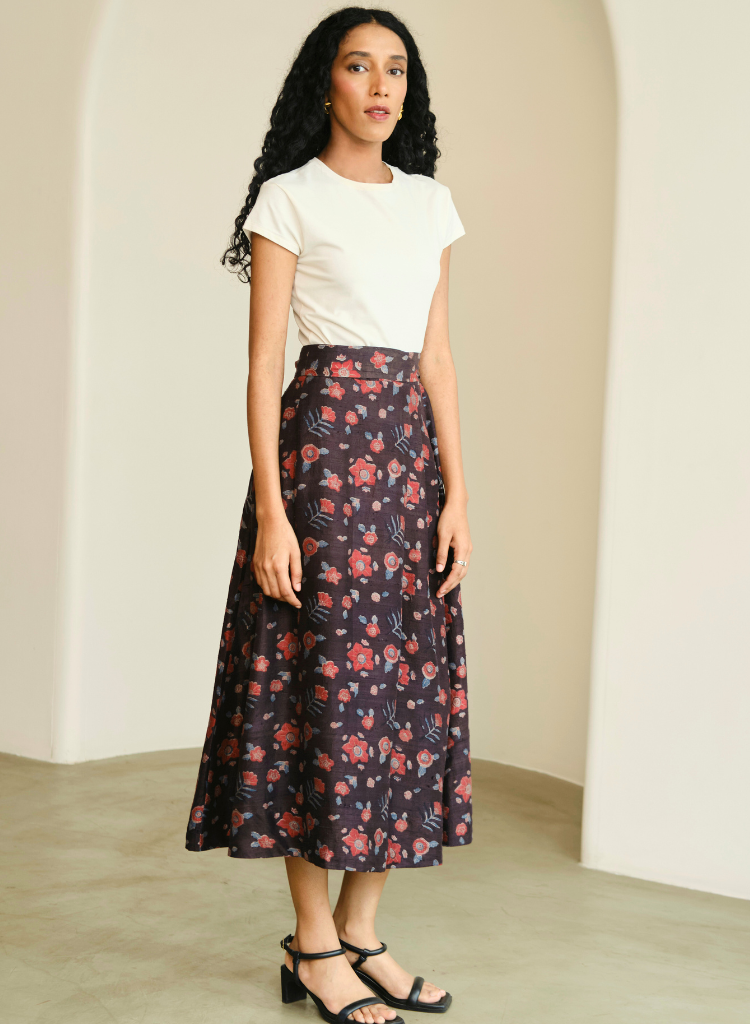 Rosa Silk Skirt