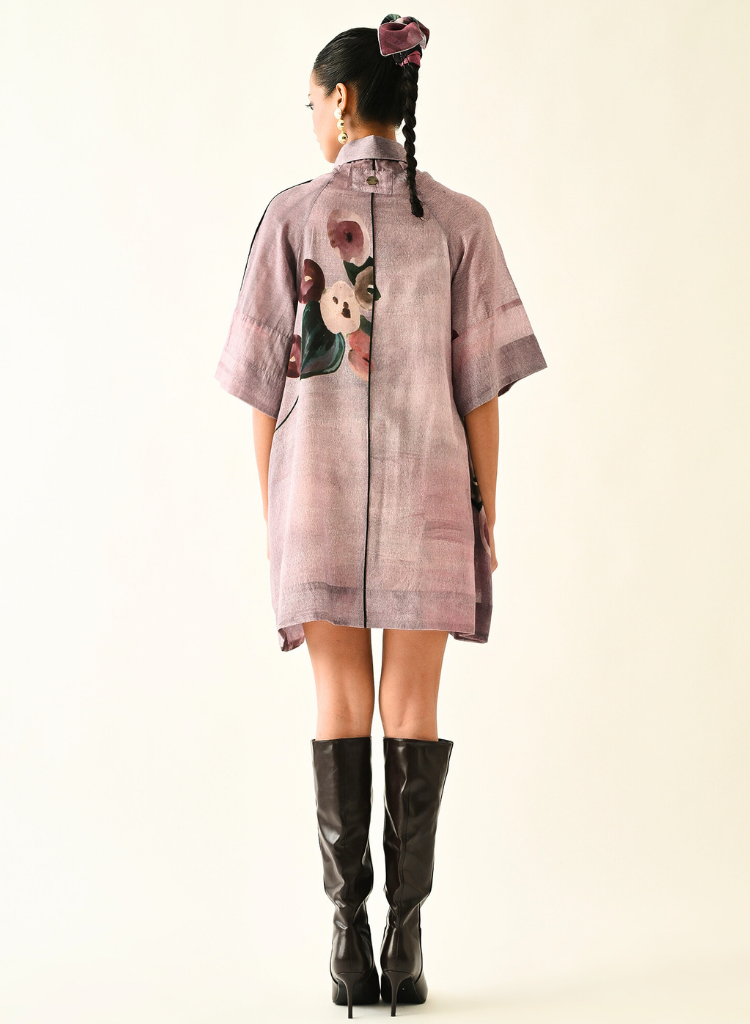 Dusk Pink A-line Short Dress