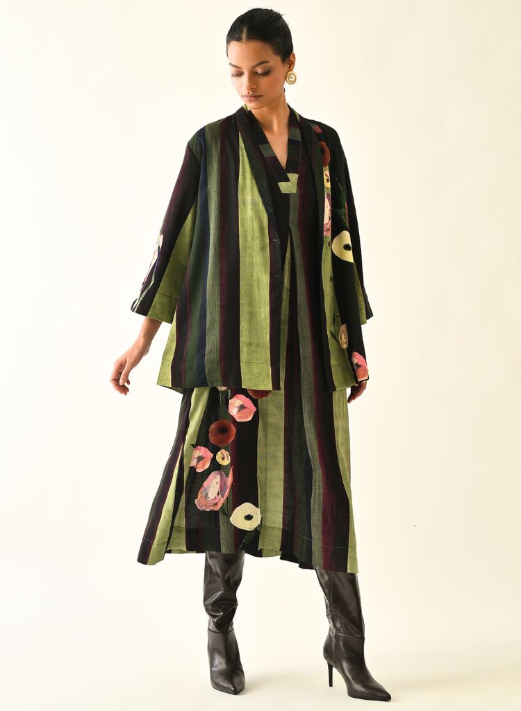 Moss Stripes  A-line Set