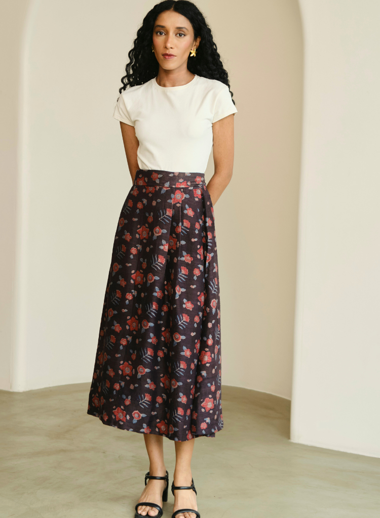 Rosa Silk Skirt