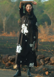 Collared Side Elastic Dress