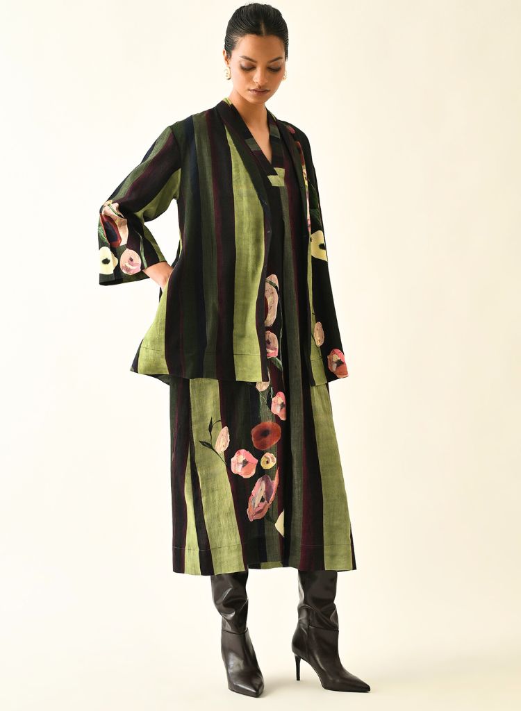 Moss Stripes  A-line Set