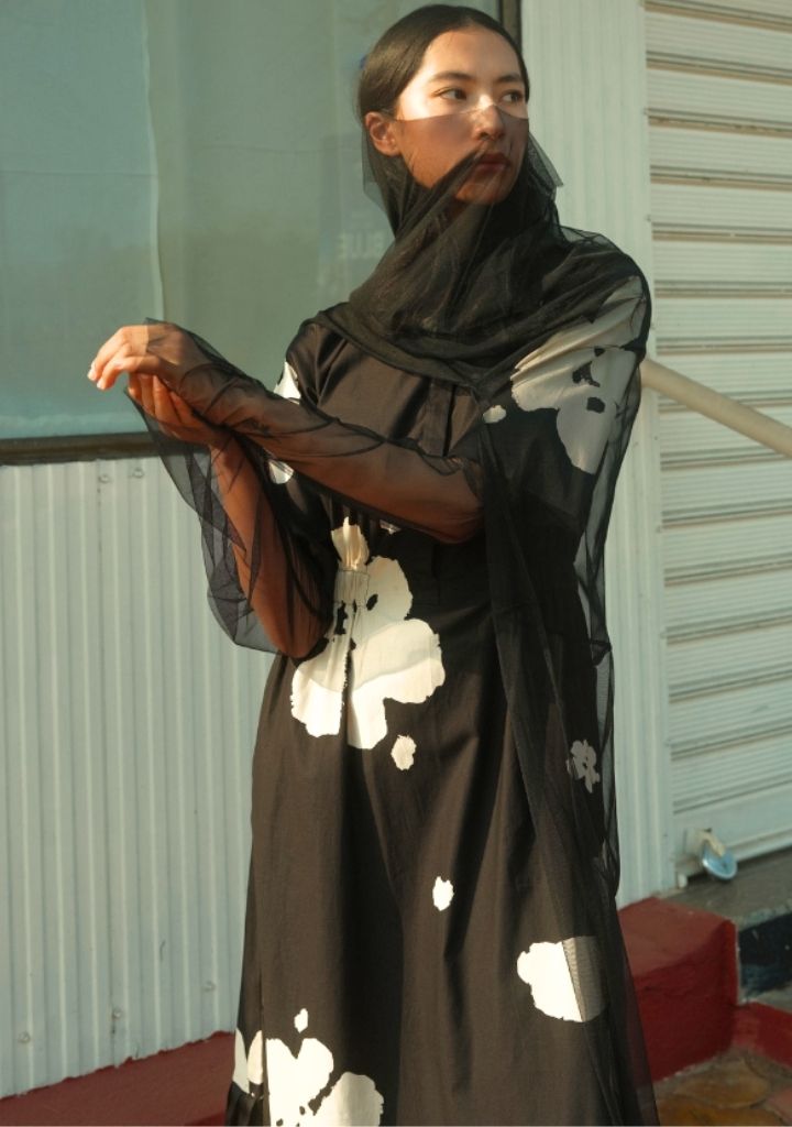 Collared Side Elastic Dress