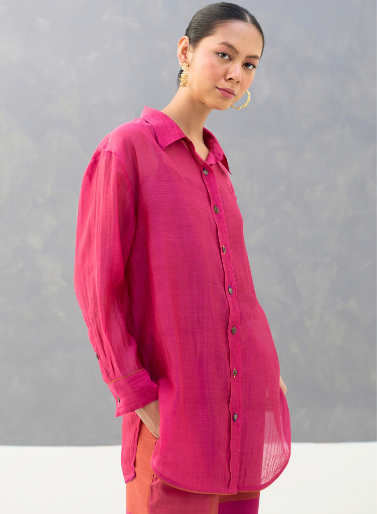 Nazo Sheer Chanderi Shirt