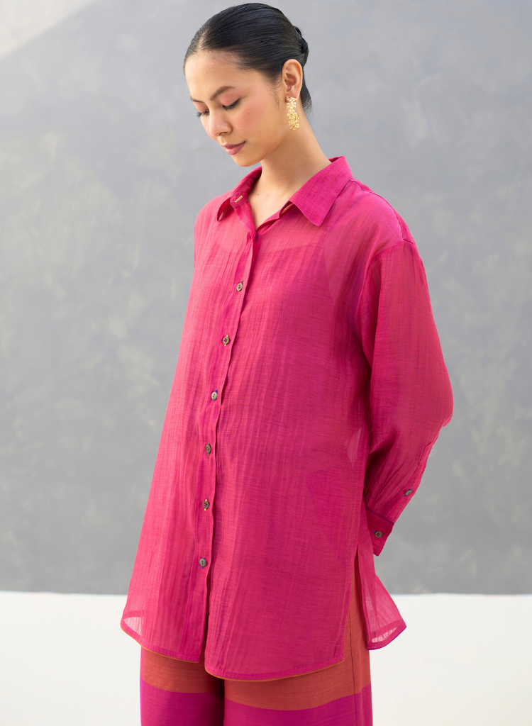 Nazo Sheer Chanderi Shirt