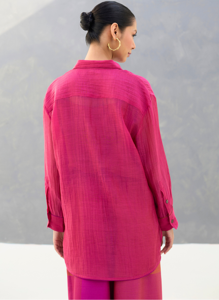 Nazo Sheer Chanderi Shirt