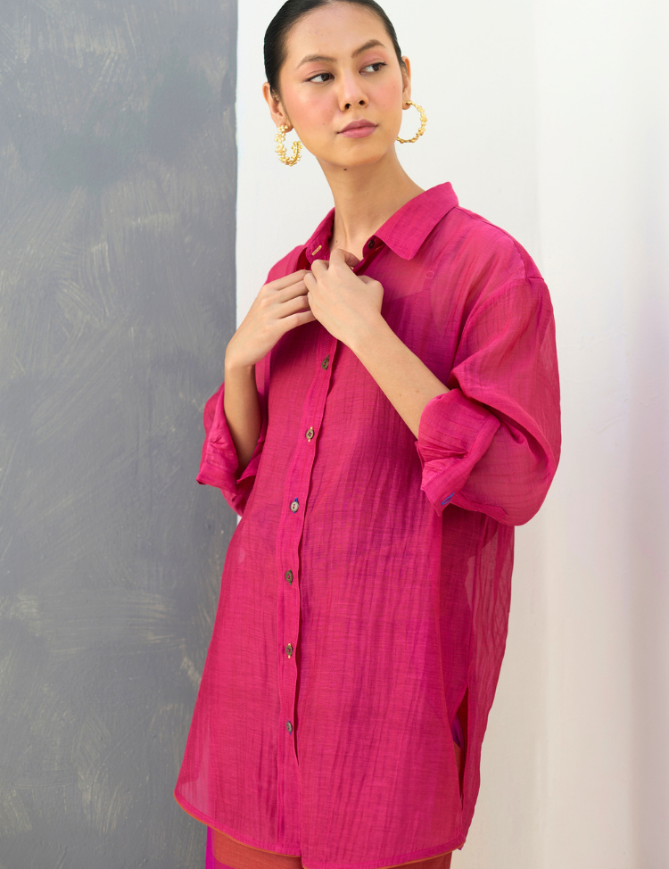 Nazo Sheer Chanderi Shirt