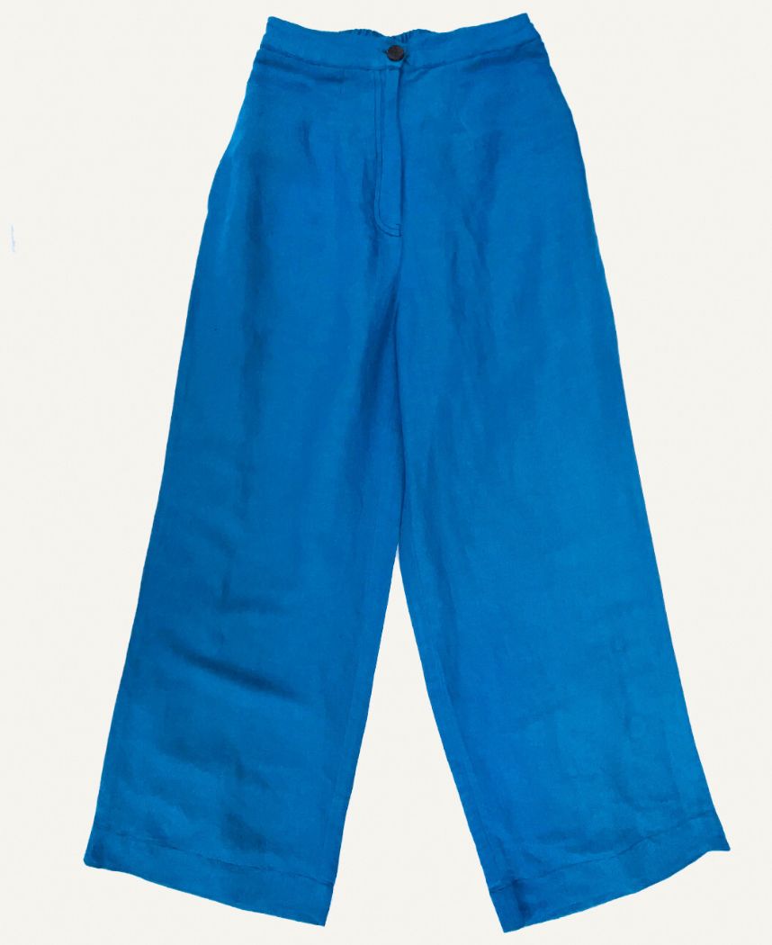Classic Linen Pants Blue
