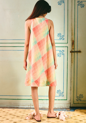 Flora Checkered Short Dress