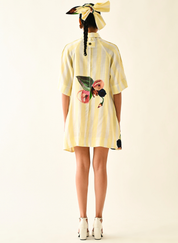 Bloomstripe Shirt A-line Dress