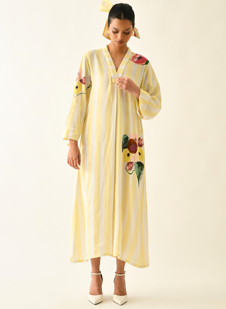 Bloomstripe A-line Dress