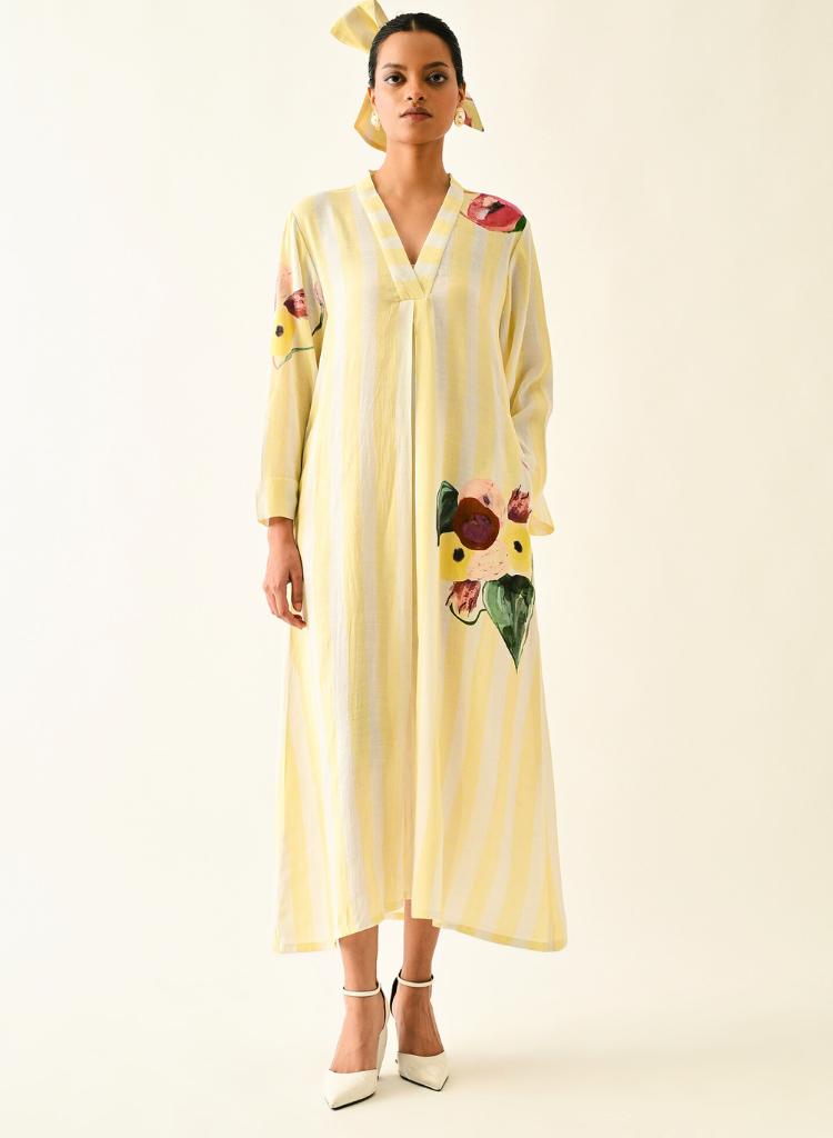 Bloomstripe A-line Dress