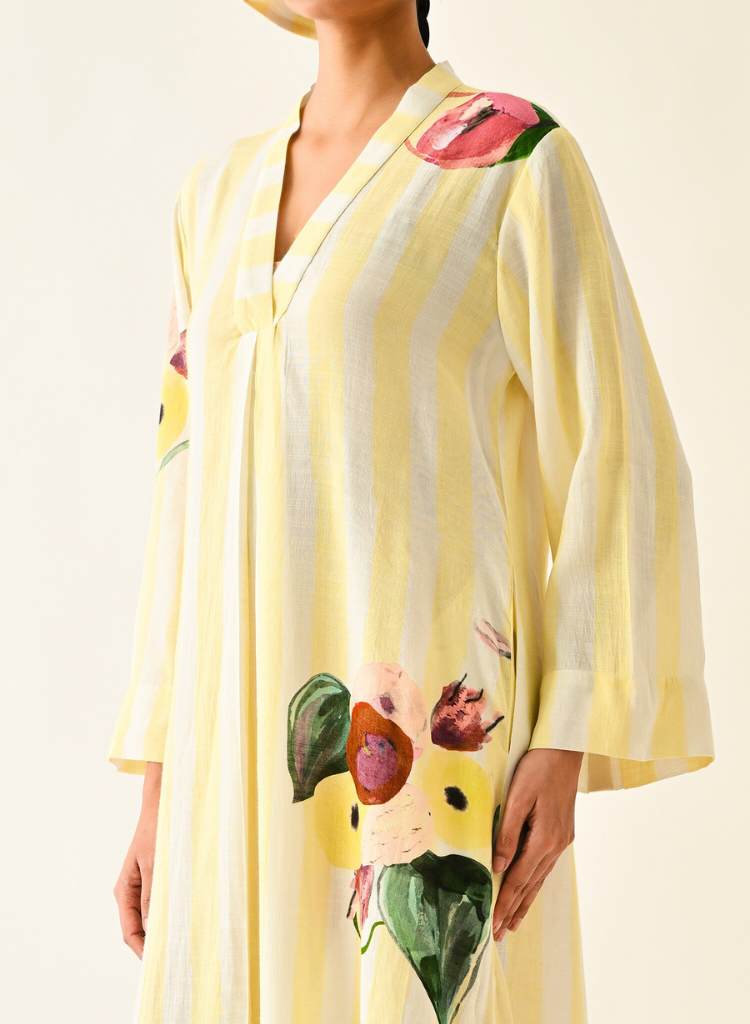 Bloomstripe A-line Dress