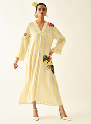 Bloomstripe A-line Dress