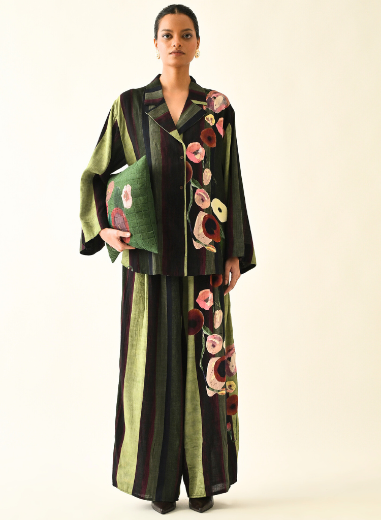 Moss Stripes Jacket Set