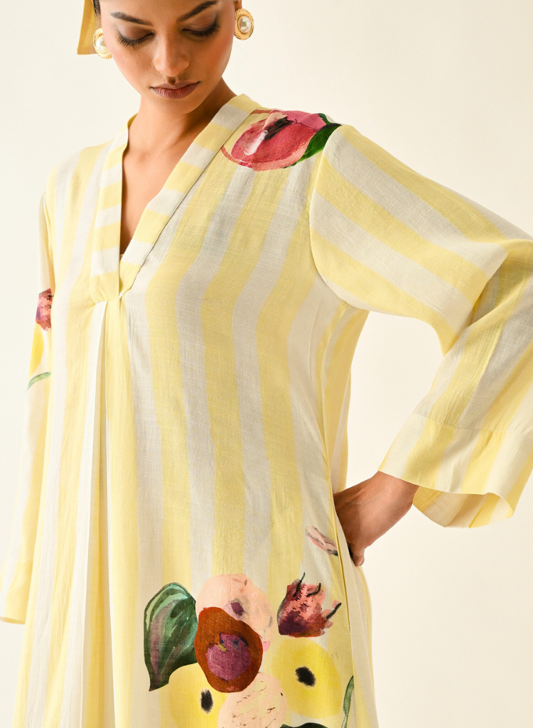 Bloomstripe A-line Dress