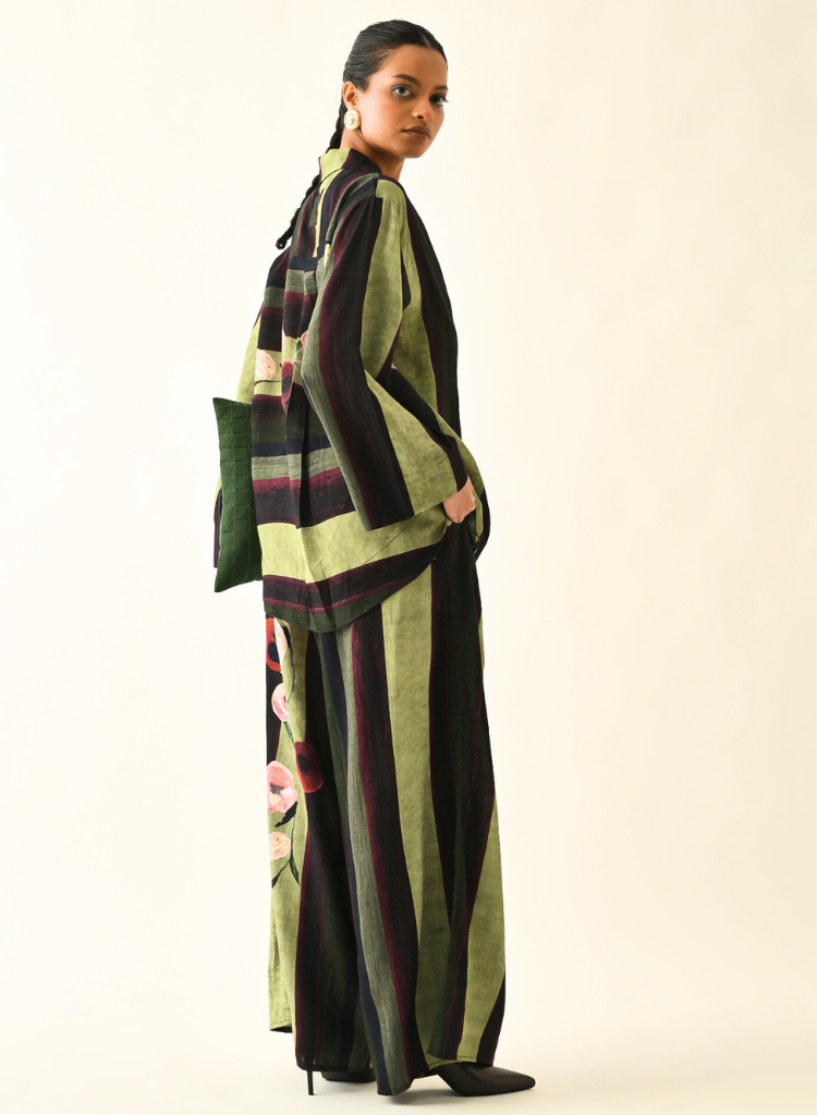 Moss Stripes Jacket Set