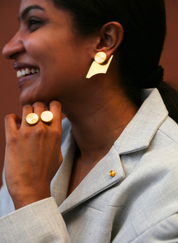 A Square And A Cut Out Earrings