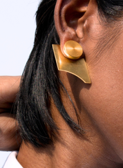 A Square And A Cut Out Earrings