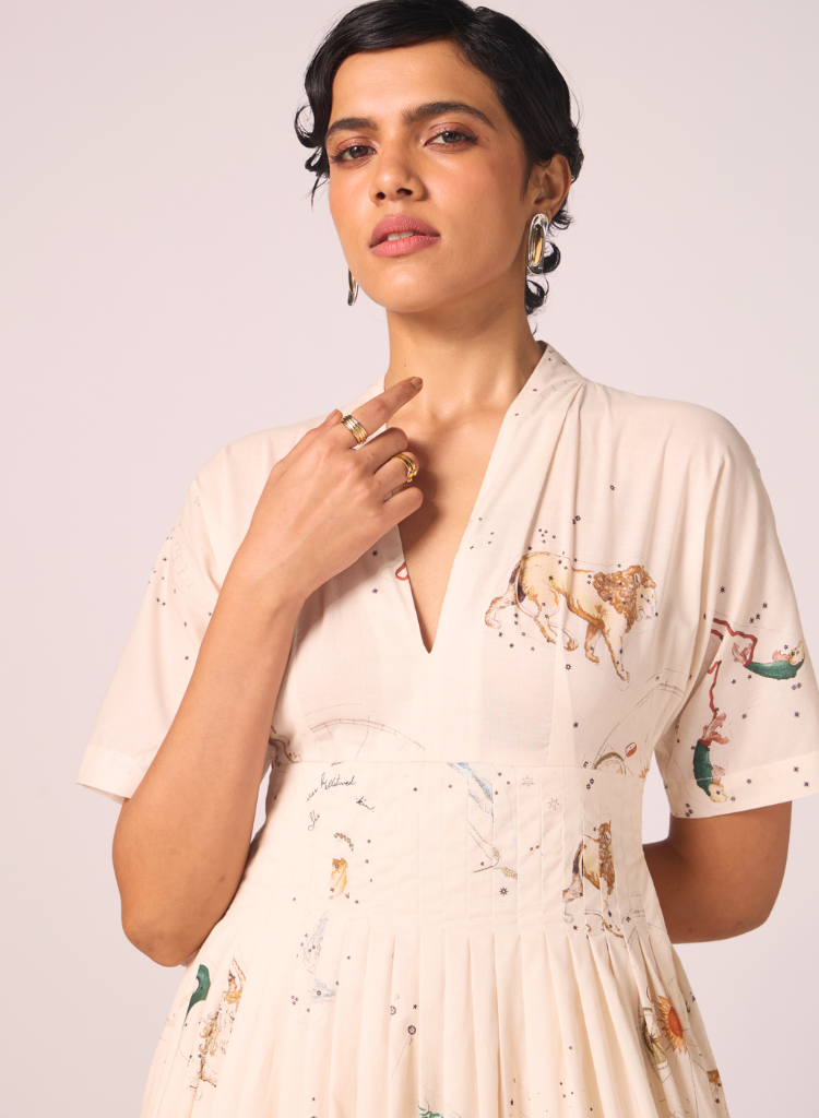 Aara Pleated Dress