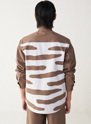 Abstract Appliqué Shirt Set