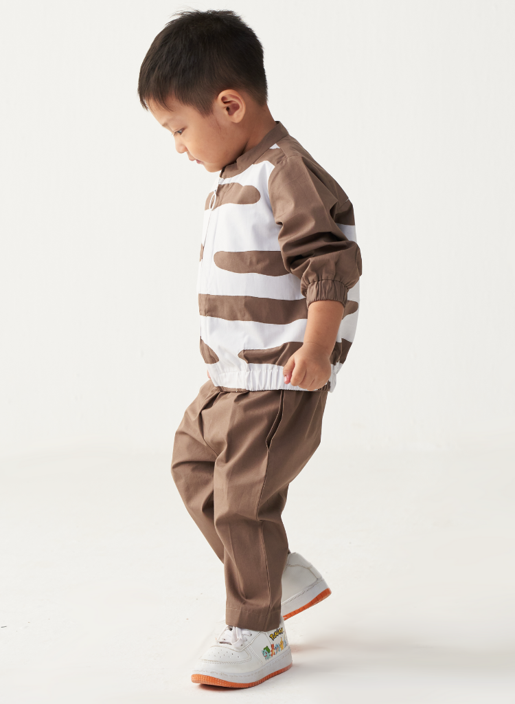 Abstract Bomber Jacket Set