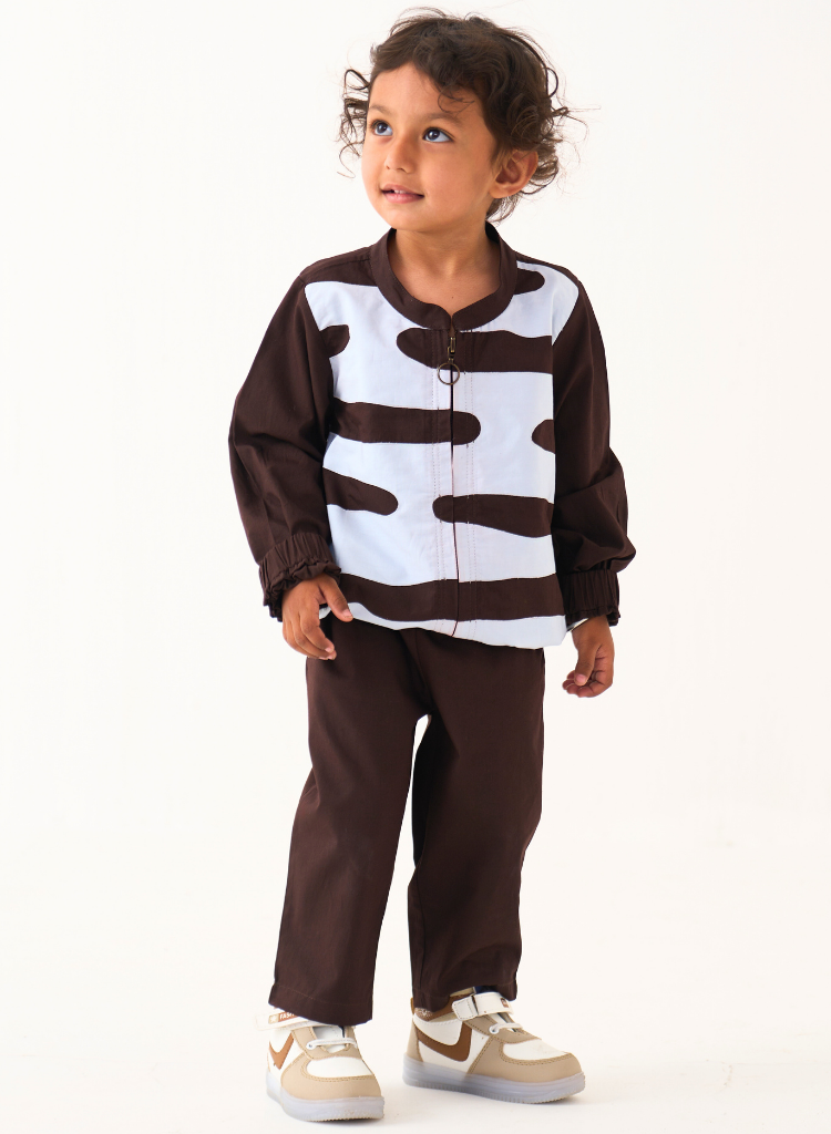 Abstract Bomber Jacket Set