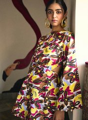 Abstract Dawn Wrap Dress