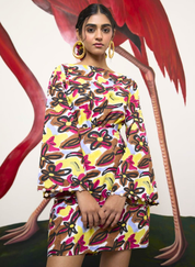 Abstract Dawn Wrap Dress