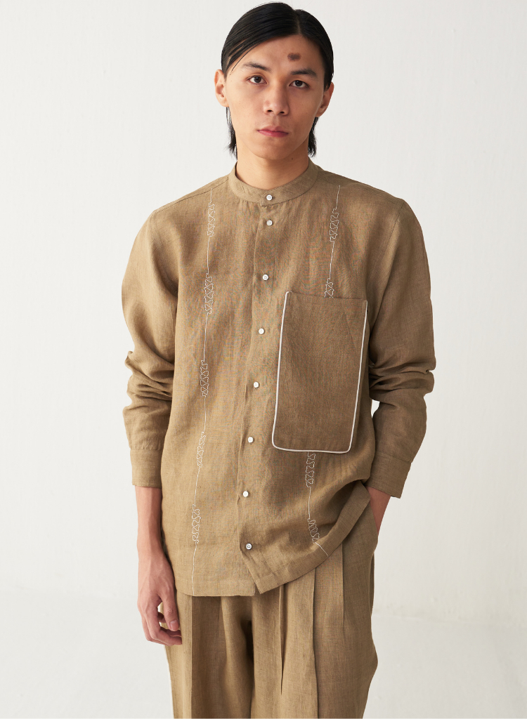 Abstract Embroidery Shirt