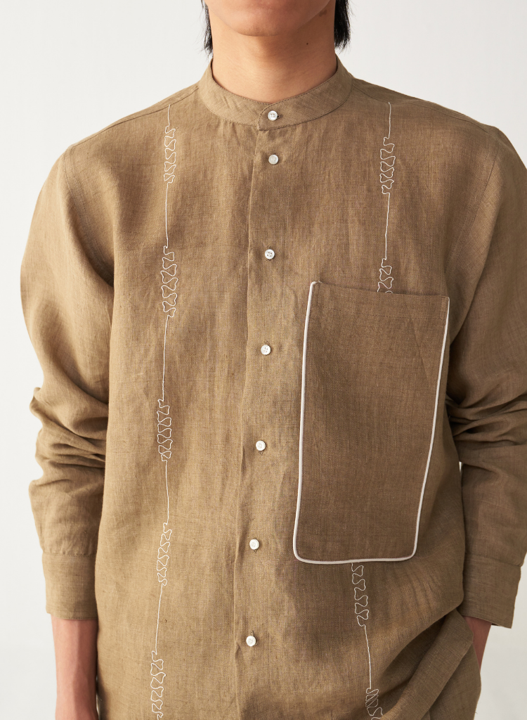 Abstract Embroidery Shirt