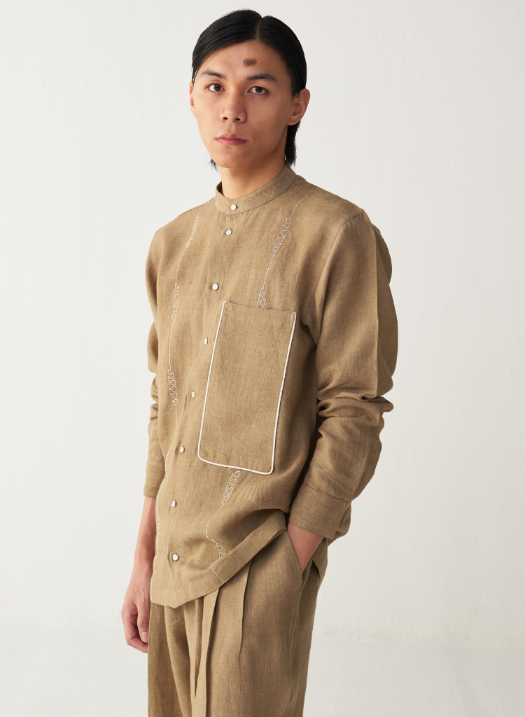 Abstract Embroidery Shirt